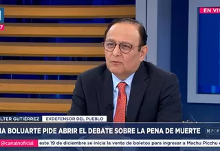 Walter Gutiérrez sobre pena de muerte: "Sería un costo muy alto en derechos"