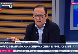 Walter Gutiérrez: Todos sabían que Jerí era un presidente débil