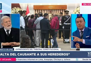 Ernesto Blume sobre reparación civil de Alberto Fujimori: Salta del causante a sus herederos