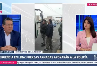 Rubén Vargas: Estamos ante una de las mayores crisis de inseguridad de nuestra historia