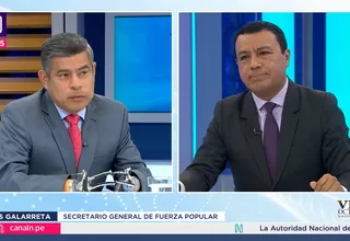 Luis Galarreta: Escucho mucha hipocrecia por ejemplo de Basombrío