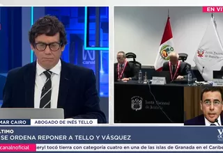 Omar Cairo: El TC no puede intervenir en el ámbito de la sentencia en favor de Inés Tello y Aldo Vásquez