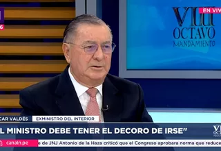 Óscar Valdez: Santiváñez debe tener el decoro de irse