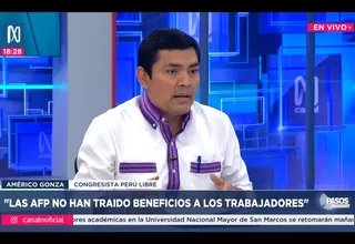 Américo Gonza: Las AFP para los trabajadores no ha traído beneficios desde el año noventa