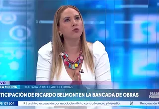 Andrea Medina: Yo y mi bancada vamos a apoyar el desarrollo y el crecimiento
