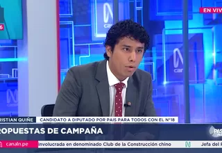 Christian Quiñe: No podemos acabar con la delincuencia si no hay empleo