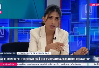 Diana Gonzales sobre el Reinfo: El Ejecutivo dirá que es responsabilidad del Congreso