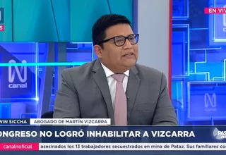 Erwin Siccha: Inhabilitación contra Vizcarra no es un tema jurídico sino político
