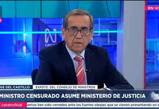 Jorge del Castillo critica al gobierno de Boluarte: "“No han tenido visión de Estado"