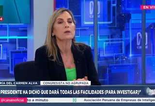 María del Carmen Alva: El presidente (del Congreso) ha dicho que dará todas las facilidades (para investigar)