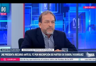 Martín D'Azevedo: Las decisiones del JNE son irrevisables en la vía judicial