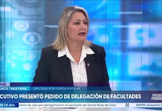 Milagros Takayama: Se necesita la delegación de facultades de todas maneras