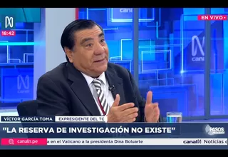 Víctor García Toma: "El artículo 117 de la Constitución es claro, la presidenta no puede ser acusada"