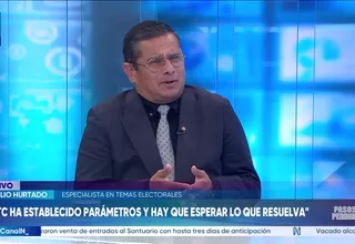 Virgilio Hurtado: Para que pueda existir una proclamación, tiene que resolverse toda la carga procesal electoral
