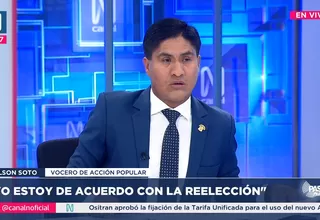 Wilson Soto: Si sacamos al ministro del Interior, sería un premio para la delincuencia