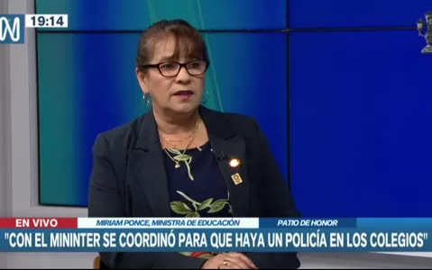 Miriam Ponce: Con el Mininter se coordinó para que haya un policía en los colegios